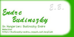 endre budinszky business card